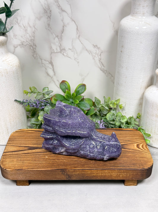 Lepidolite Dragon Head