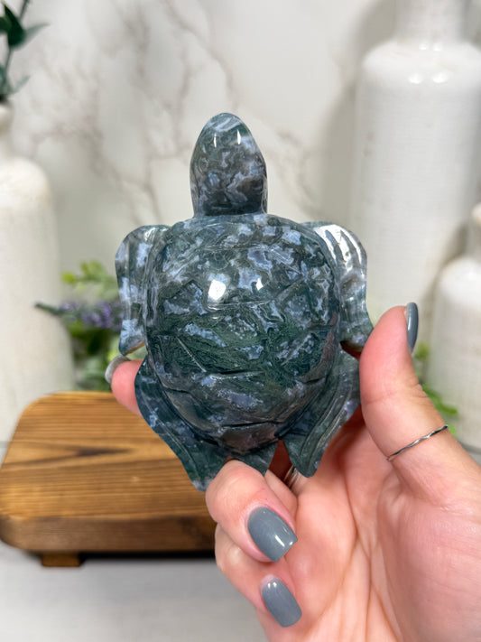 Moss Agate Carvings