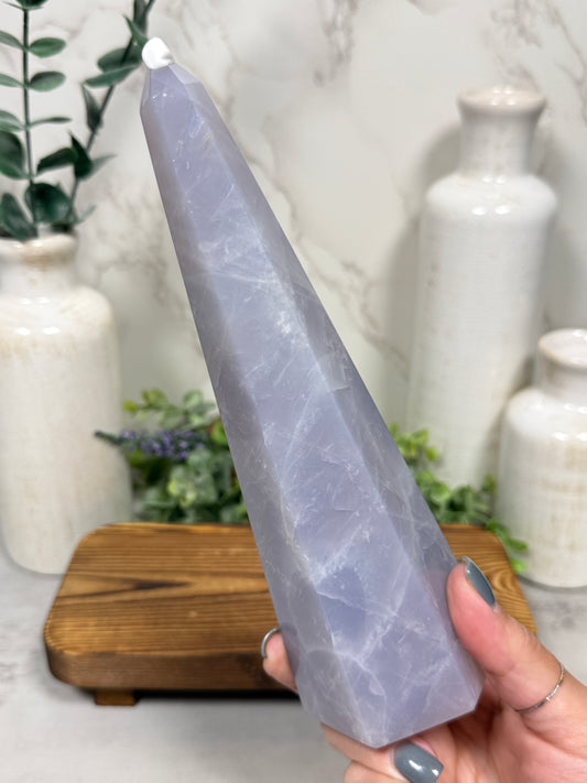 Blue Rose Quartz Tower