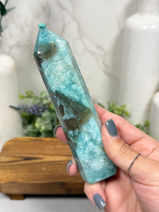 Amazonite + Smoky Quartz Towers