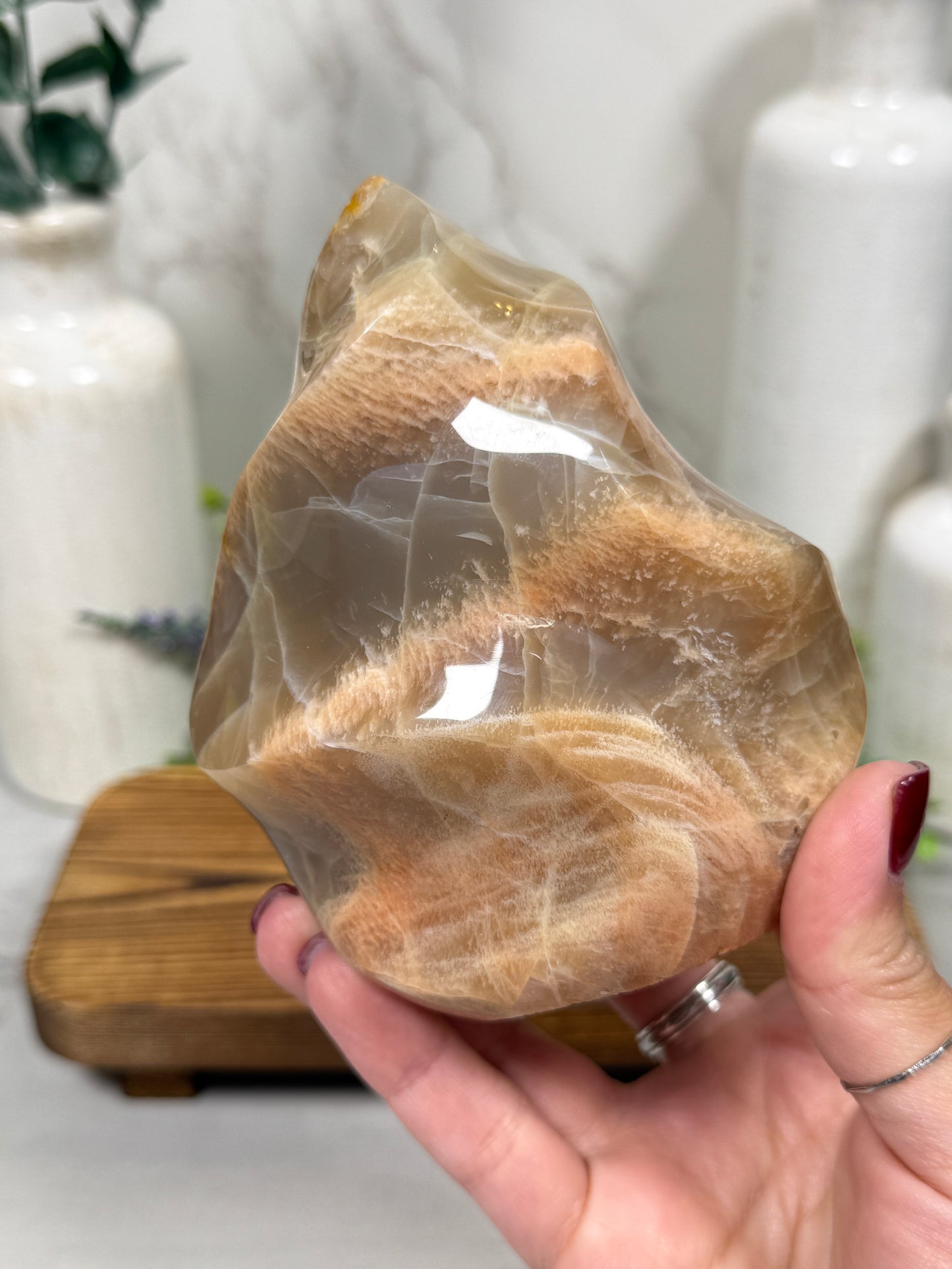 Peach Moonstone Flame