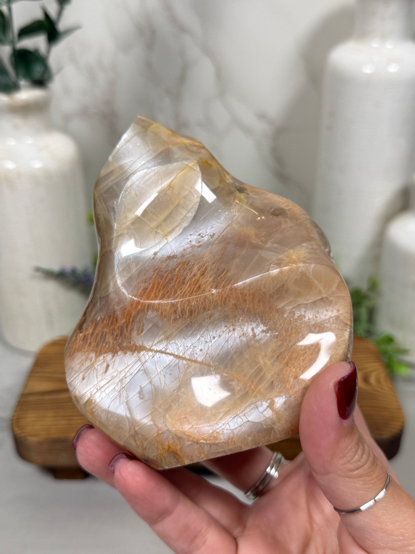 Peach Moonstone Flame