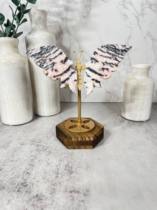 Pink Zebra Jasper Wings