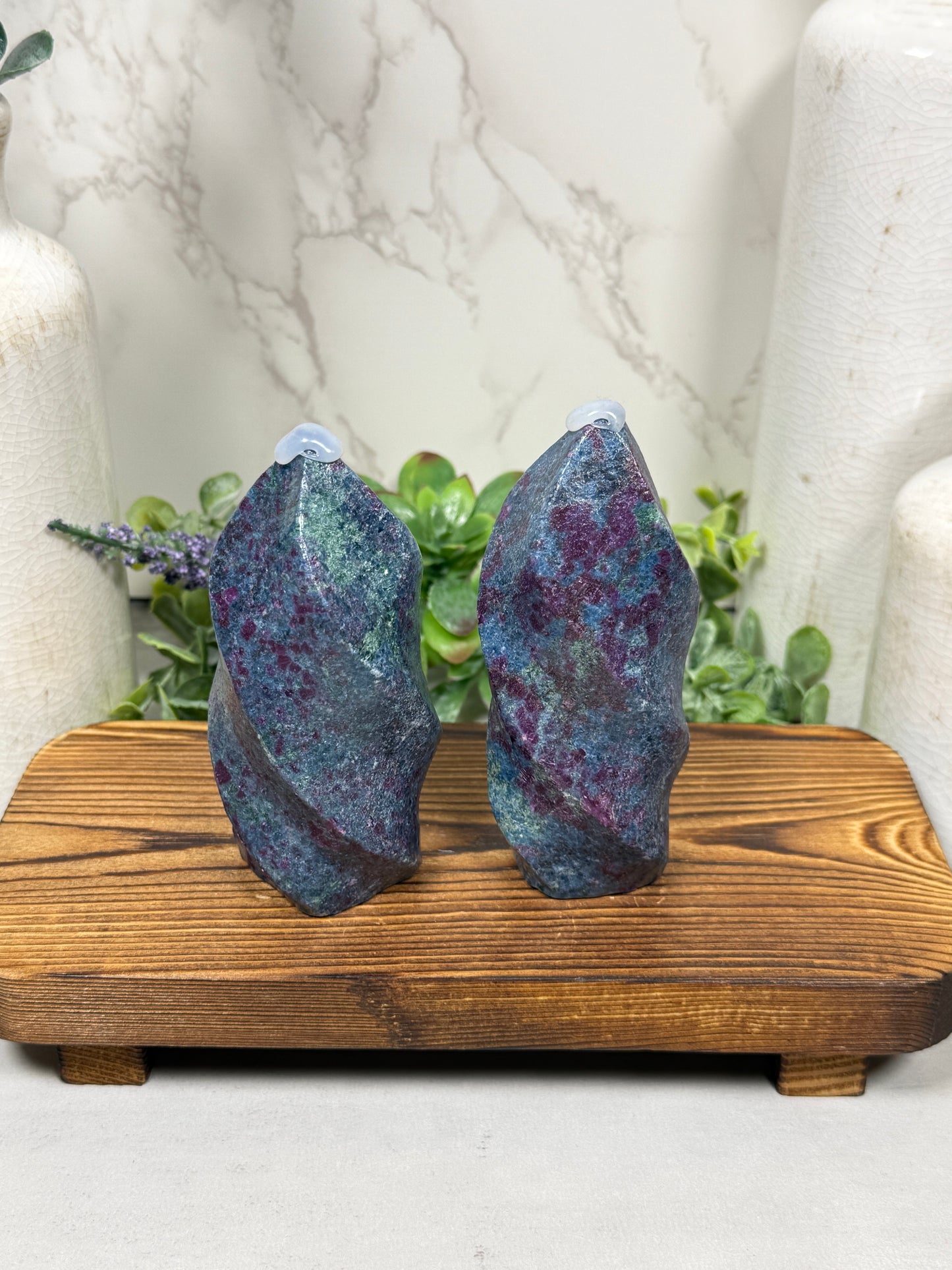 Ruby Kyanite + Fuchsite Flames