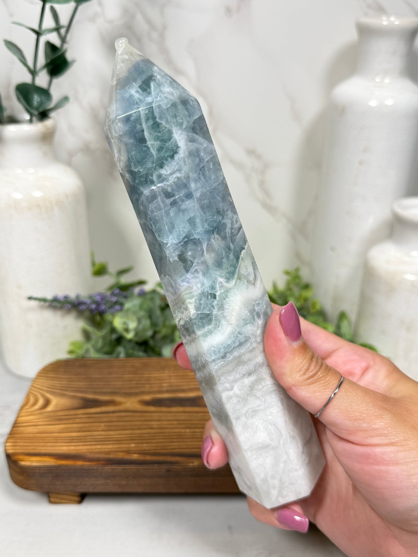 Fluorite Agate Tower