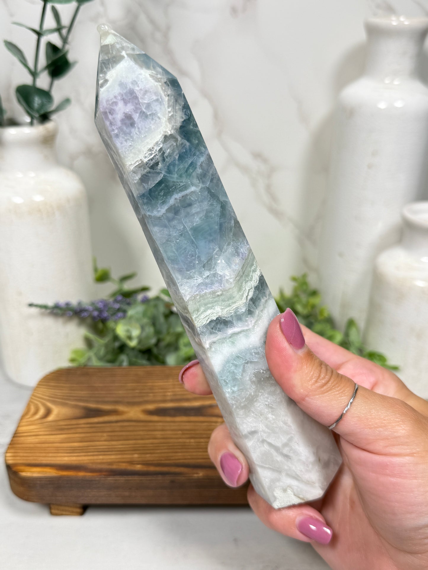 Fluorite Agate Tower