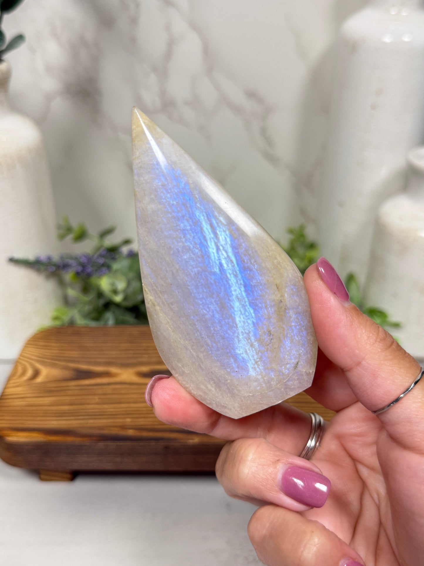 Blue Moonstone Teardrops