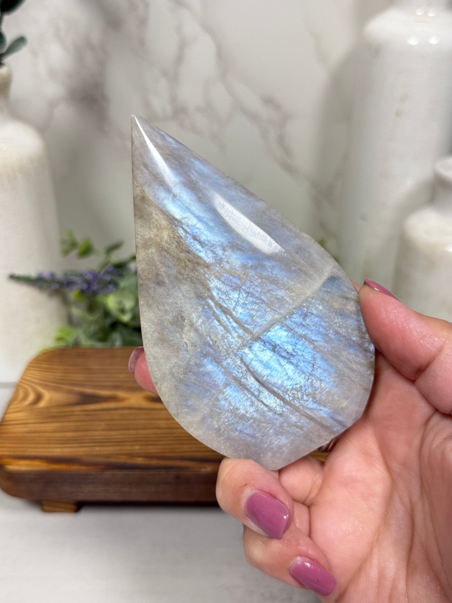 Blue Moonstone Teardrops