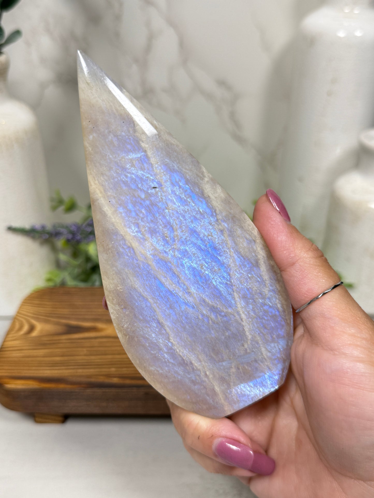 Blue Moonstone Teardrops