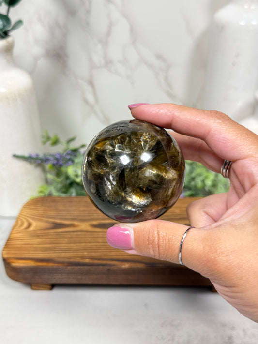 Golden Mica Sphere