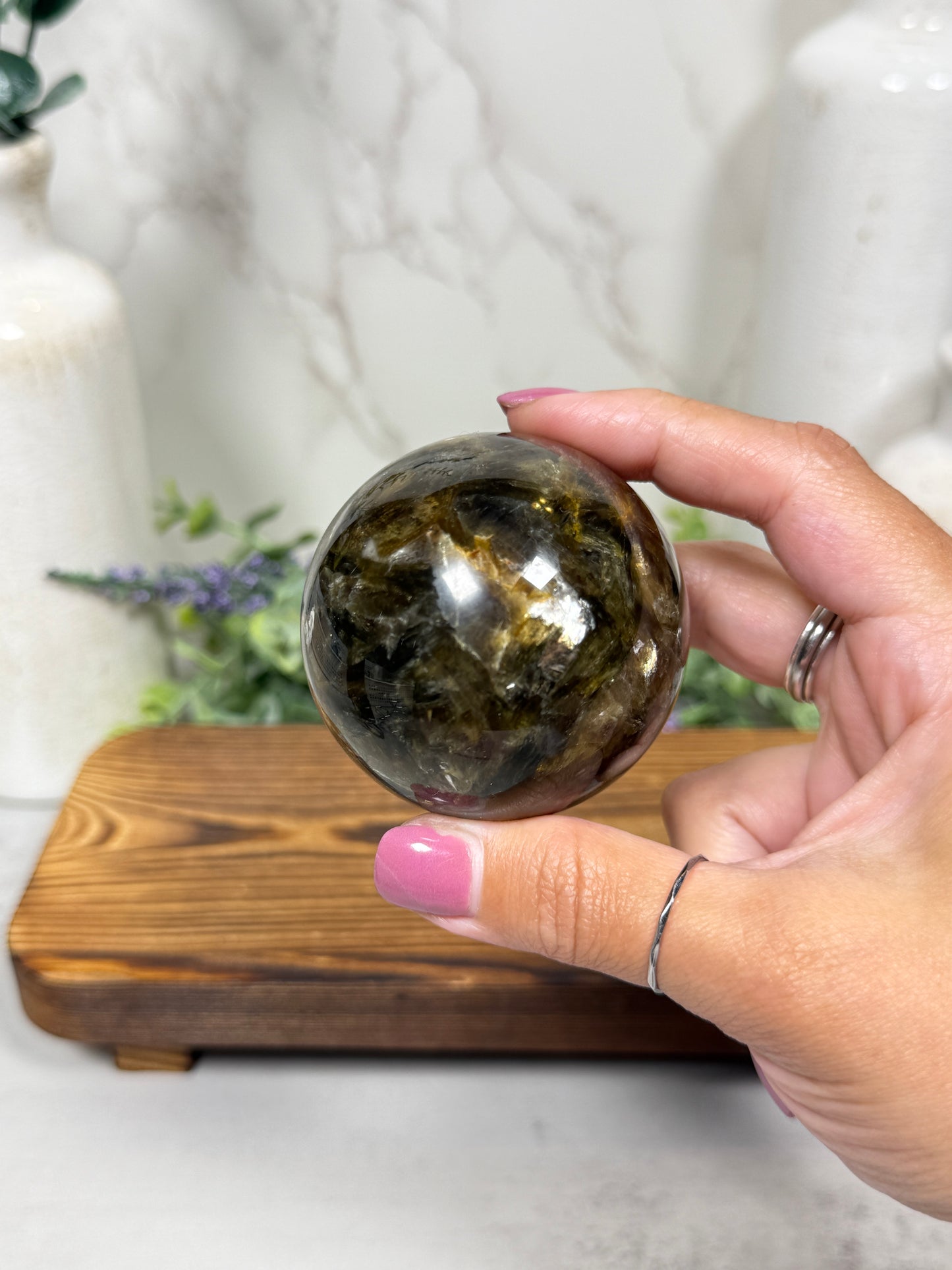 Golden Mica Sphere