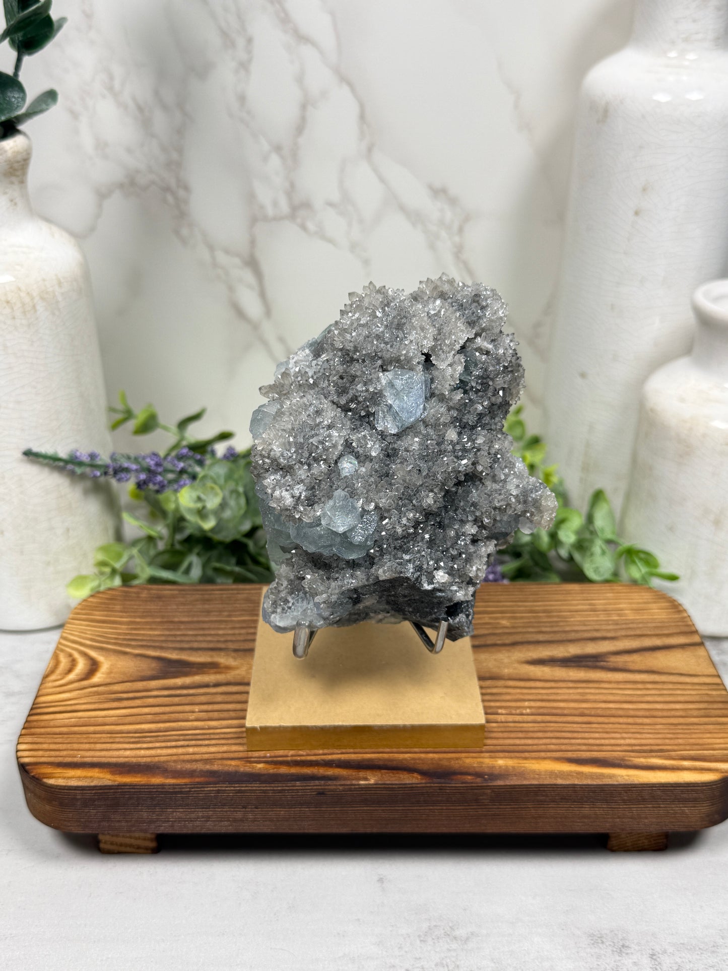 Fluorite on Sphalerite