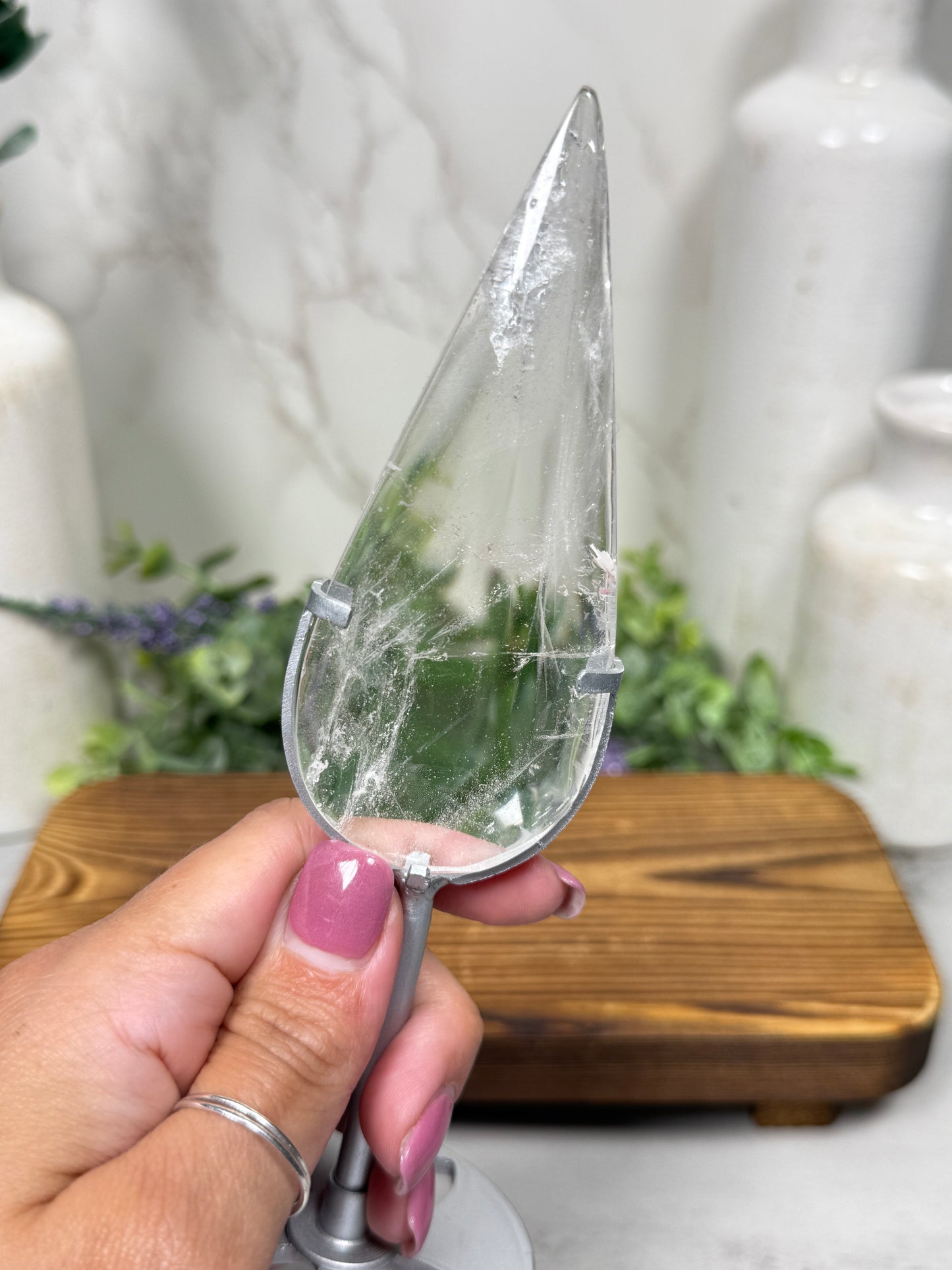 Quartz Teardrops on Stands