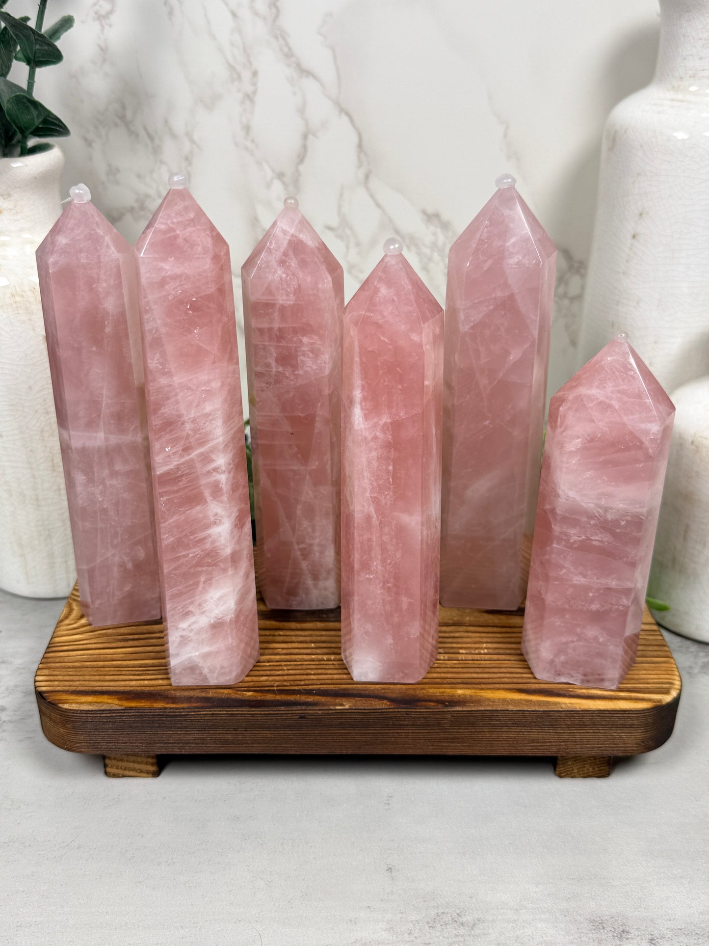 Pink Rose Quartz Towers