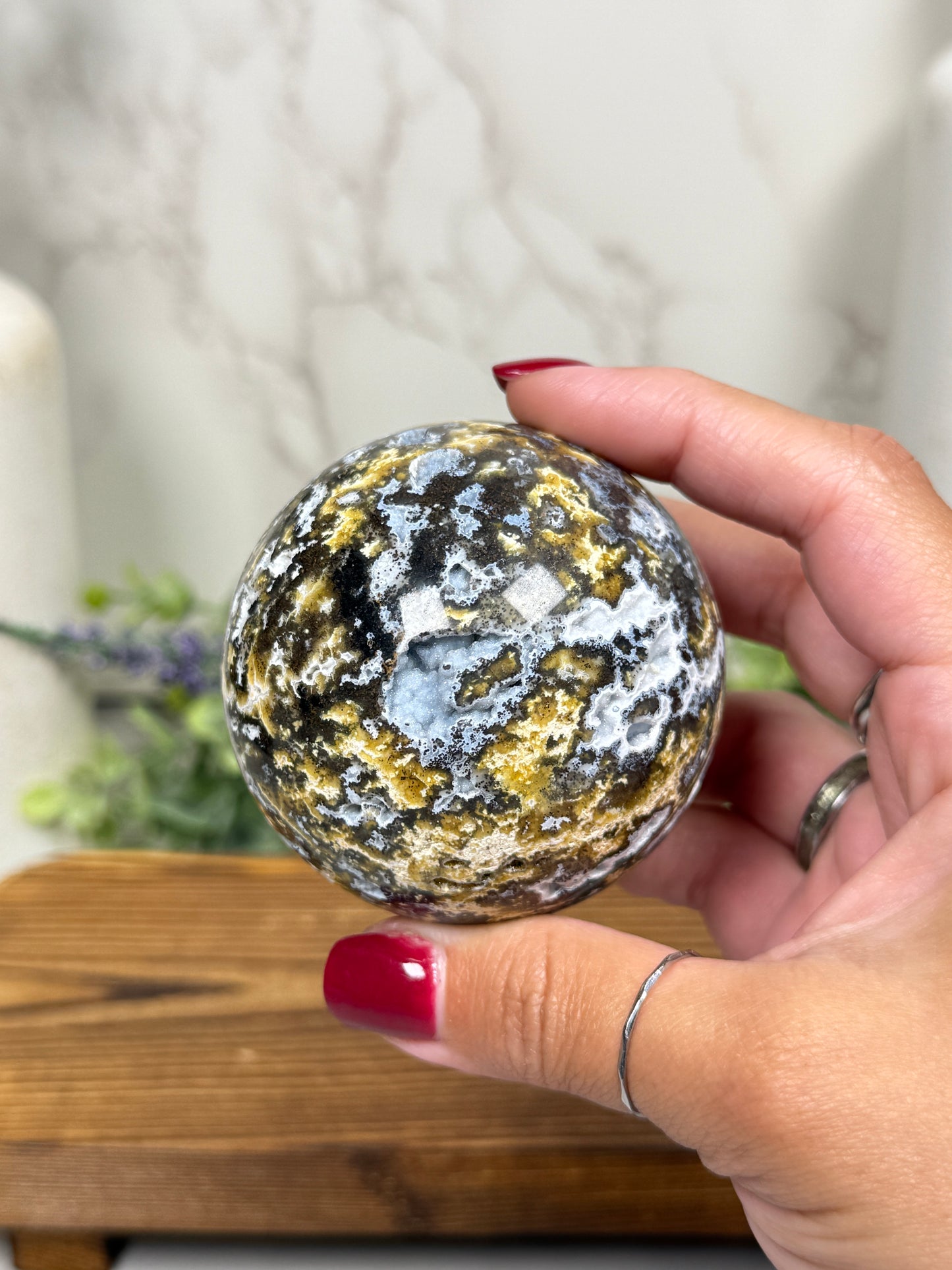Ocean Jasper with Hematite Spheres from Madagascar