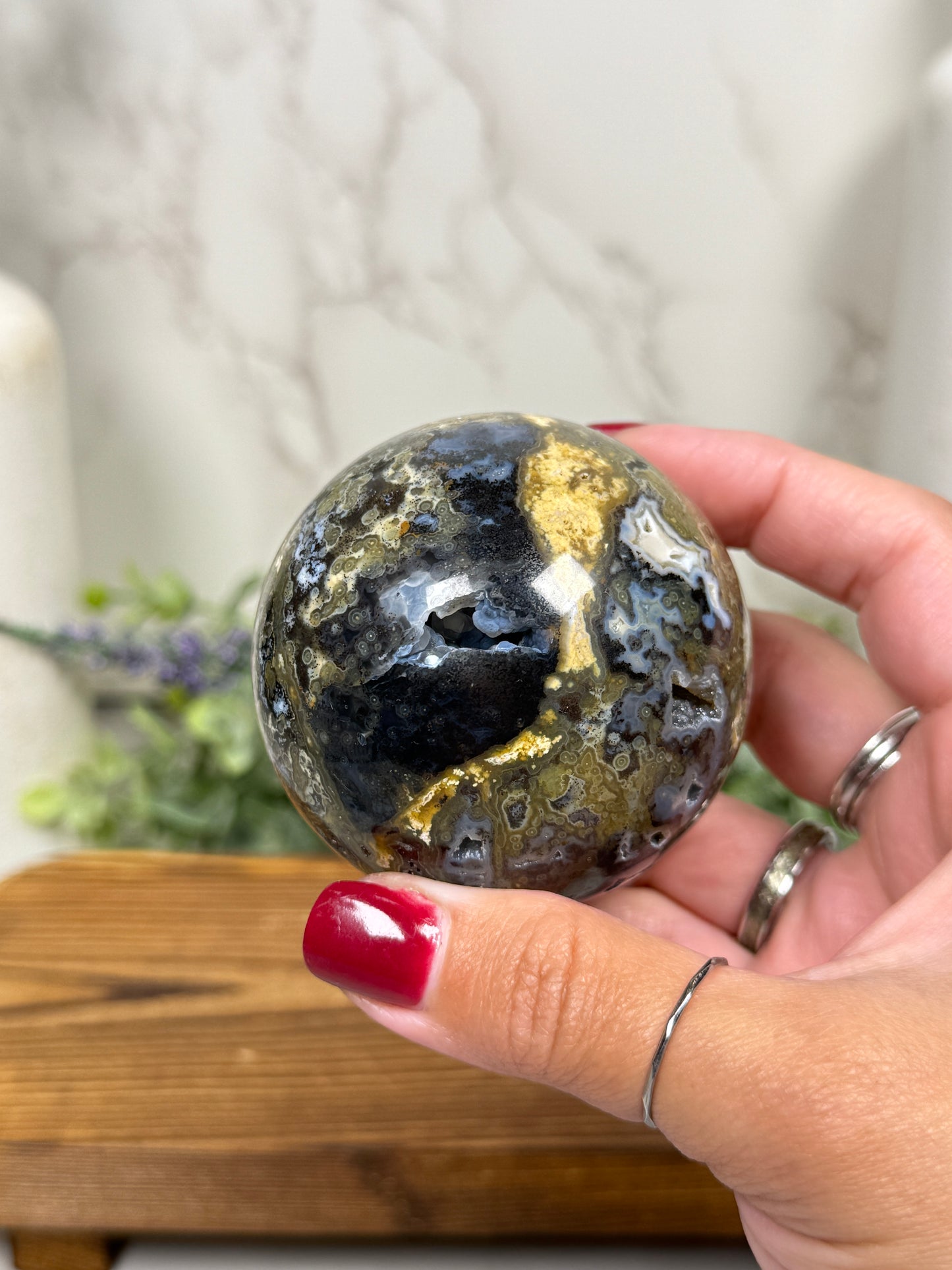 Ocean Jasper with Hematite Spheres from Madagascar