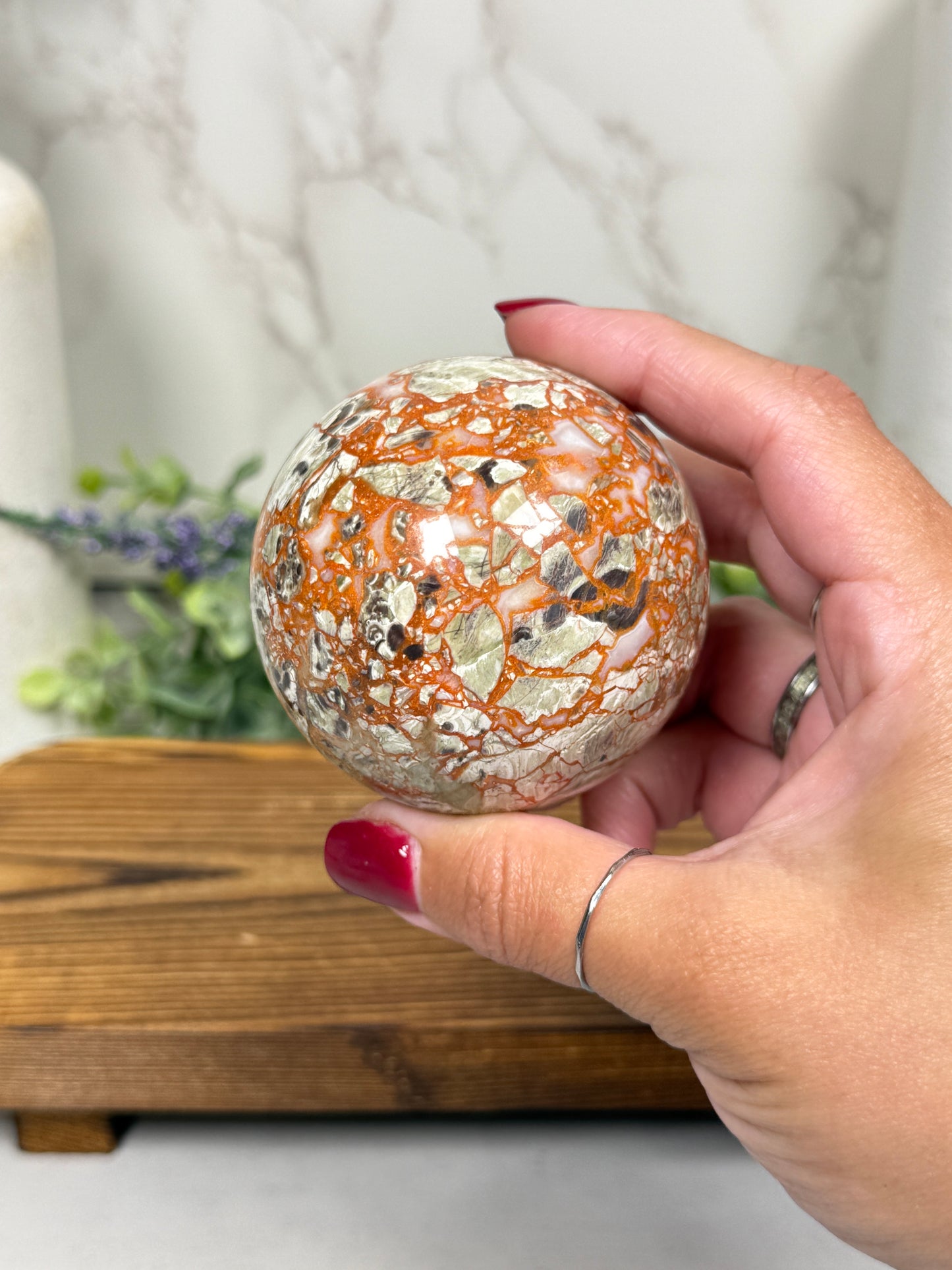 Money Agate Sphere
