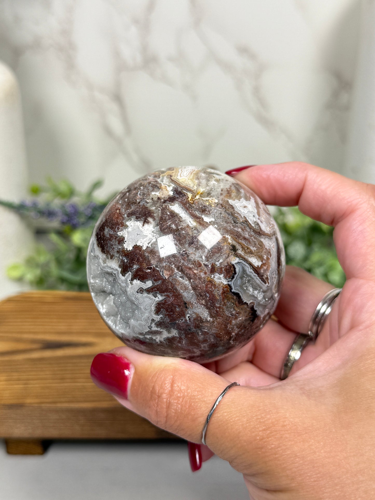 Mexican Crazy Lace Agate Spheres