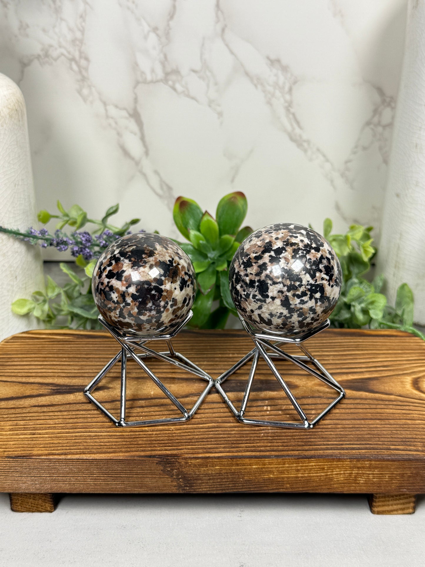 Willemite "Christmas Calcite" Spheres