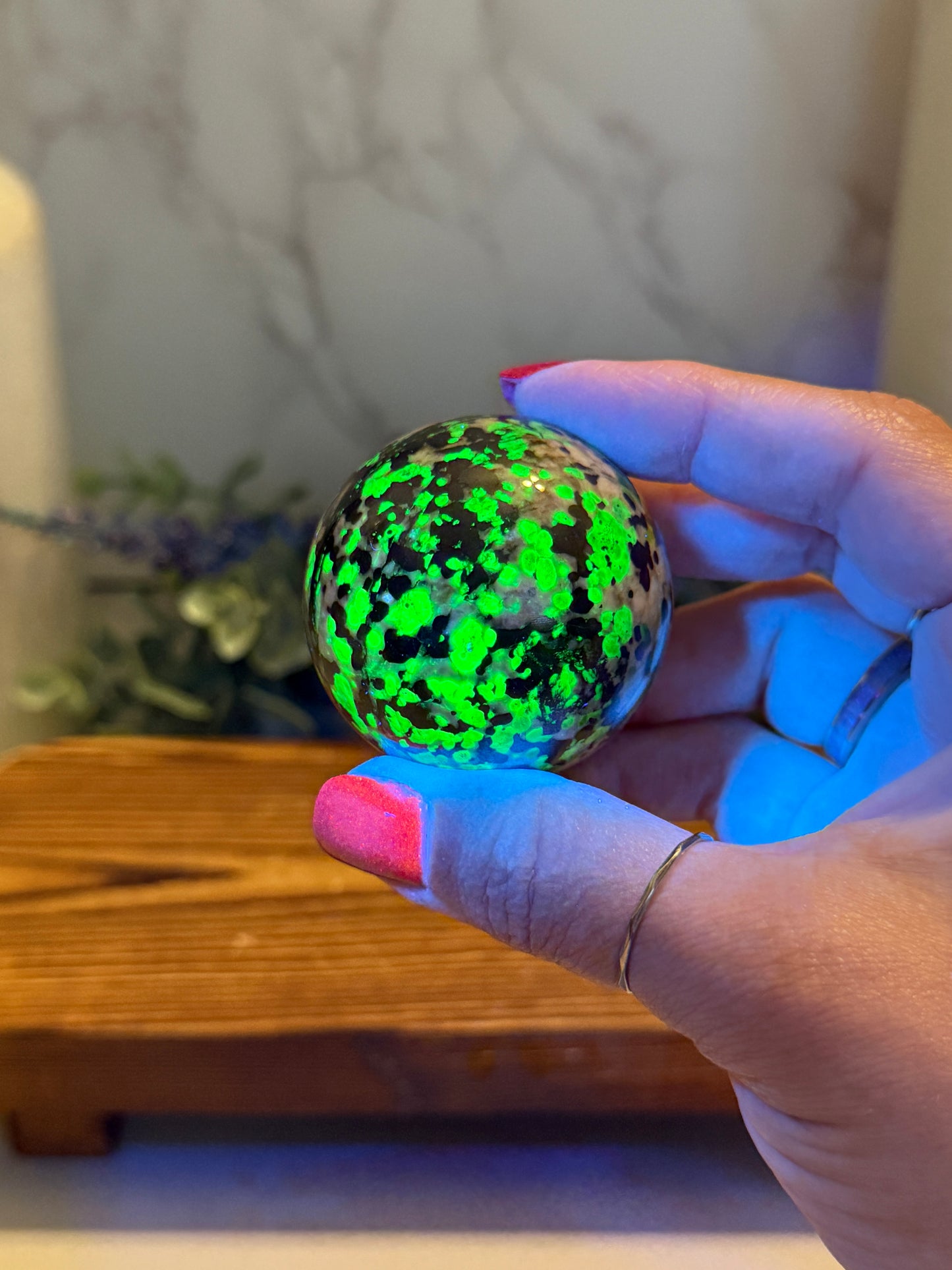 Willemite "Christmas Calcite" Spheres