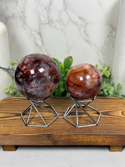 Fire Quartz Spheres