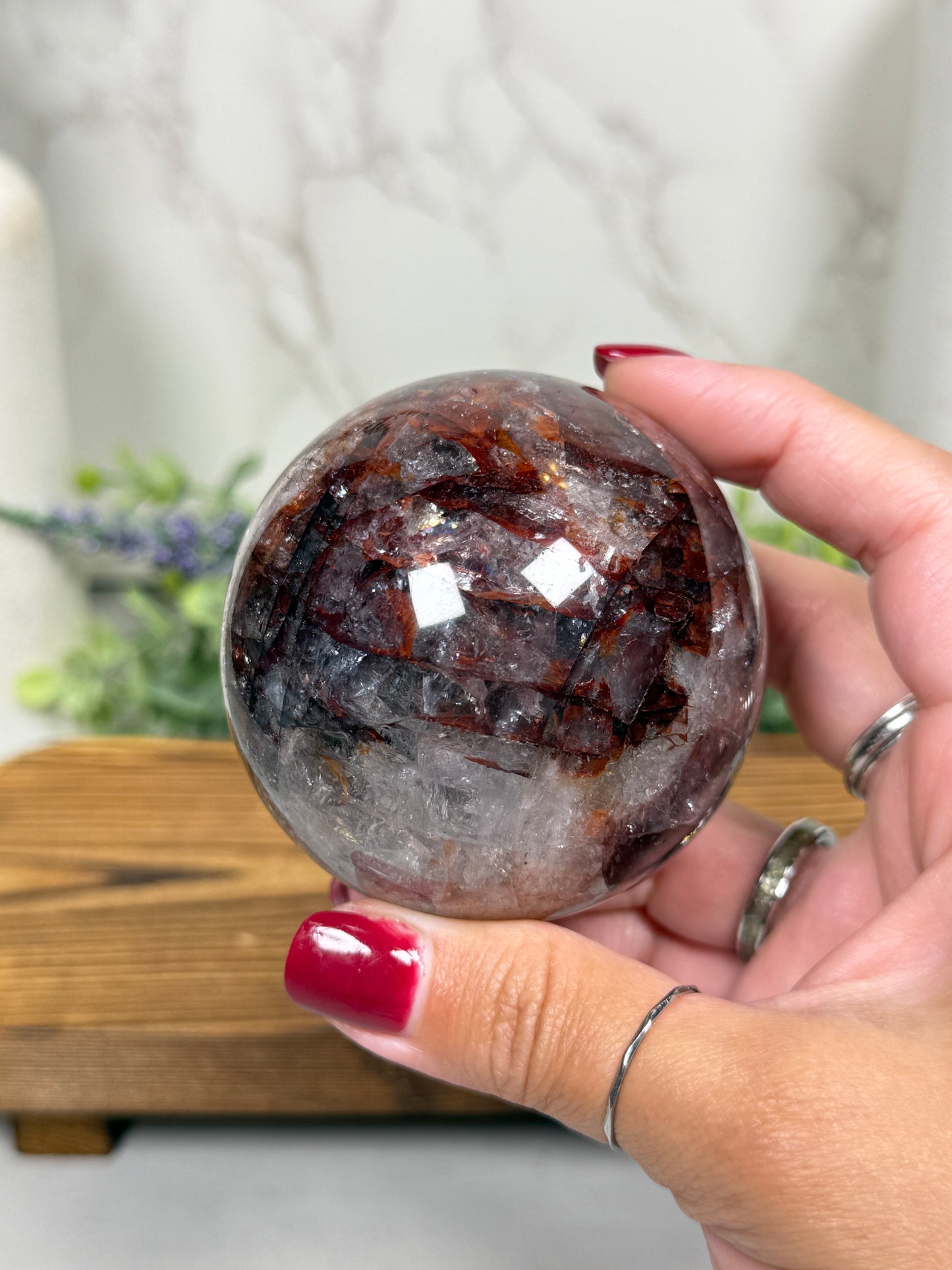 Fire Quartz Spheres