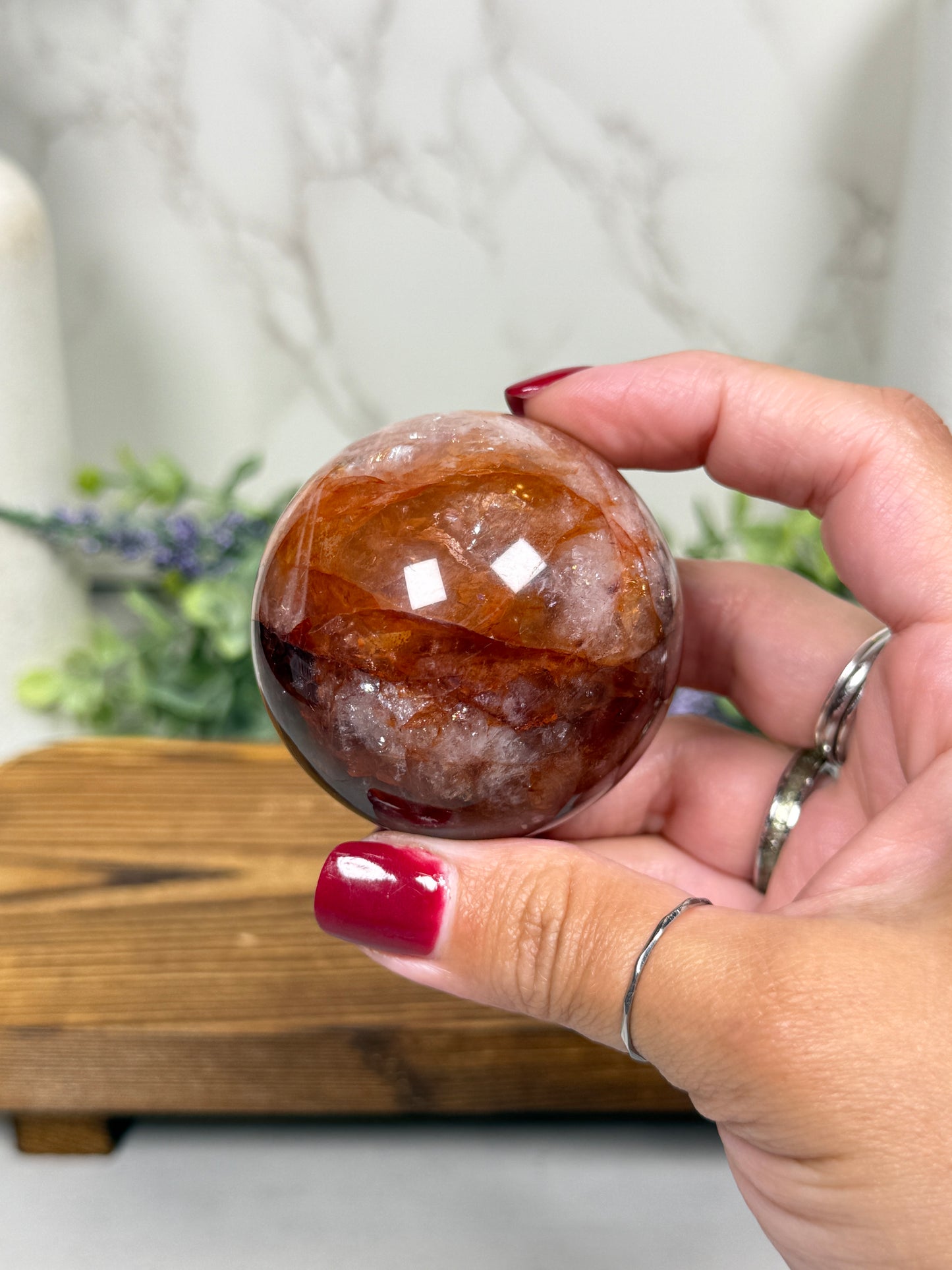 Fire Quartz Spheres