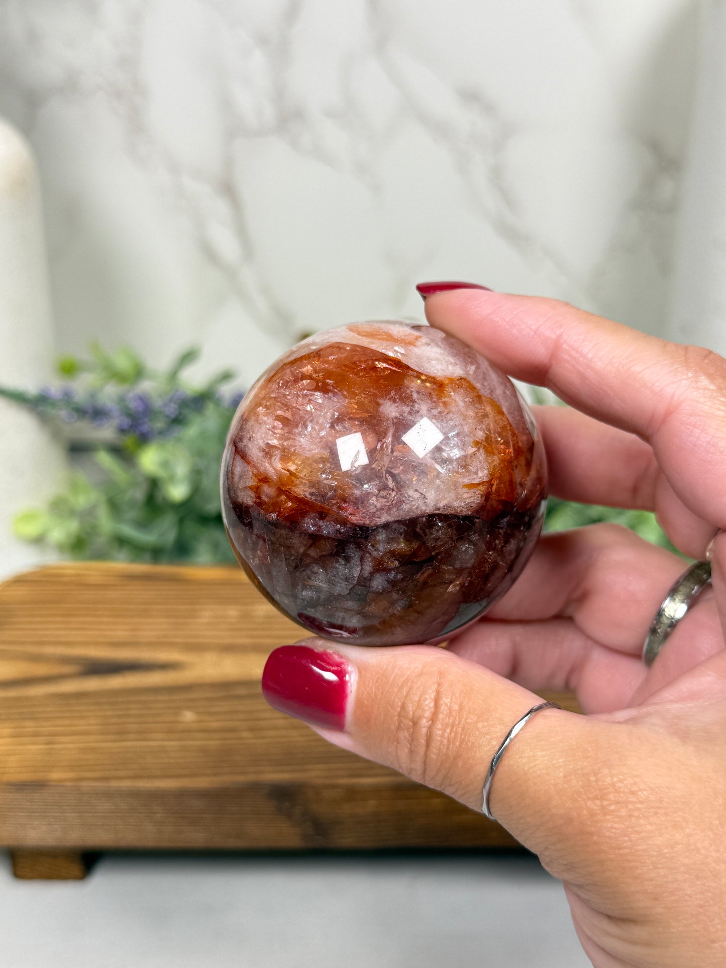 Fire Quartz Spheres