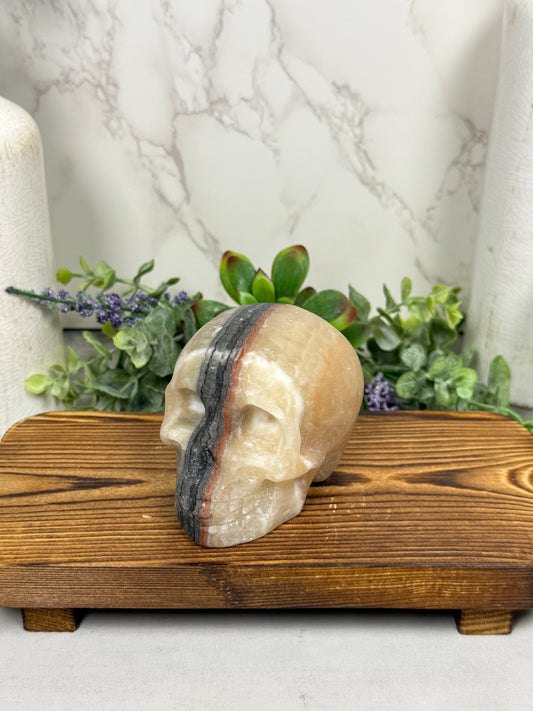 Calcite Banded Skull