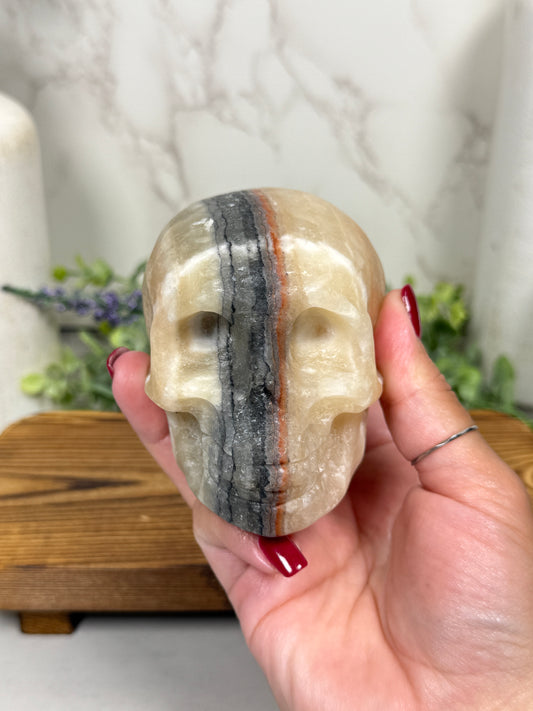 Calcite Banded Skull