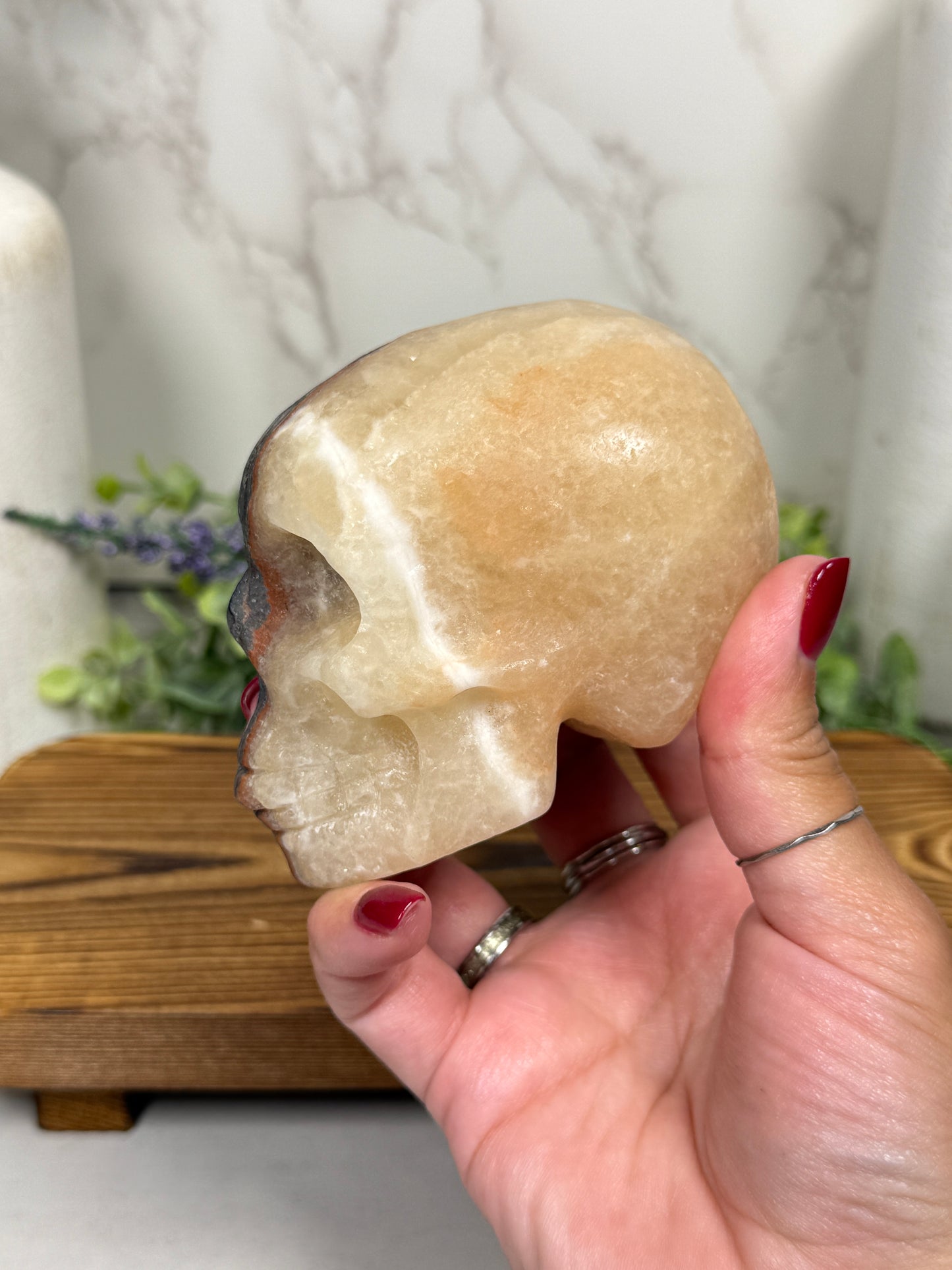 Calcite Banded Skull