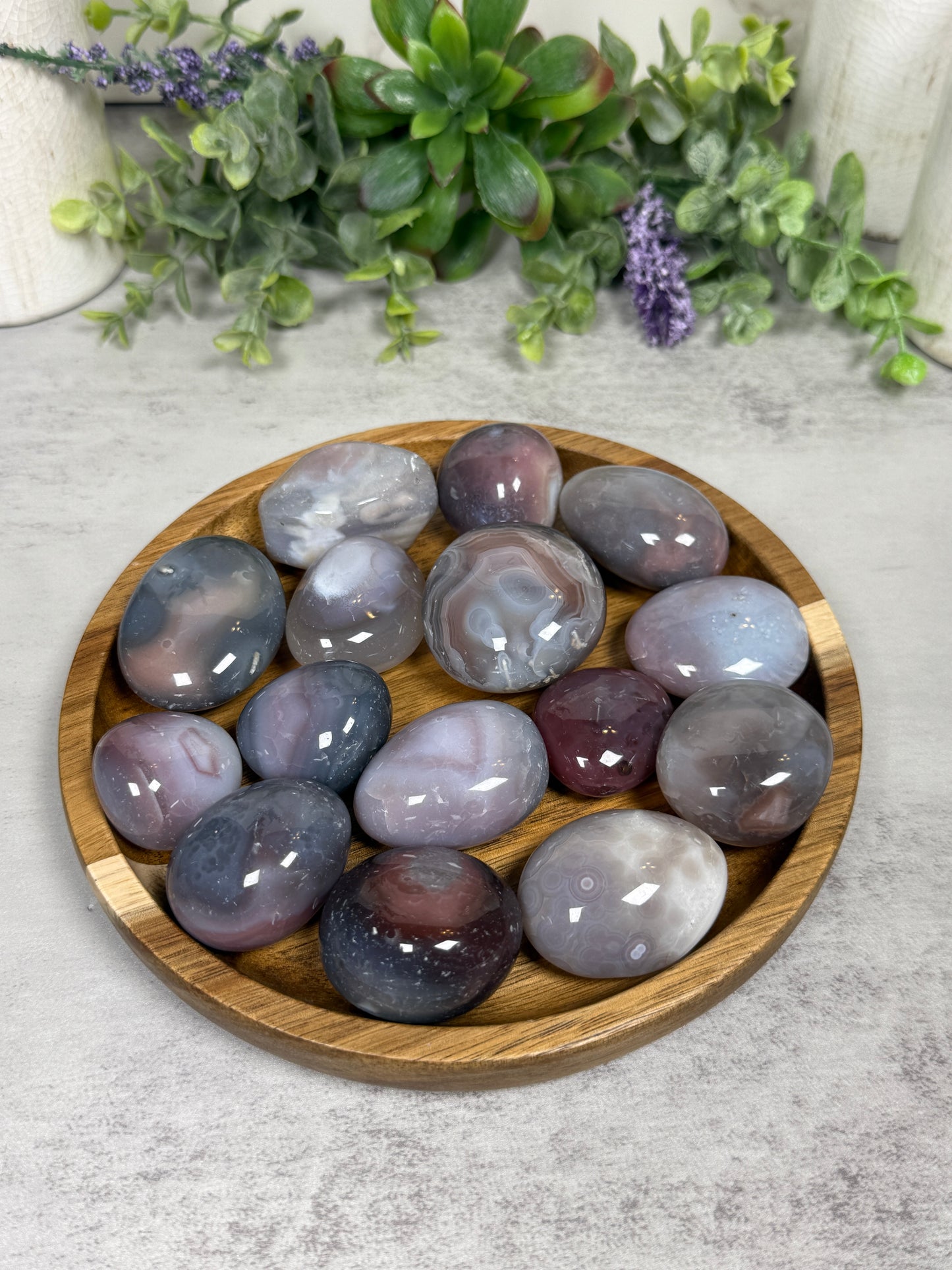 Purple Agate Tumbles - Intuitively Chosen