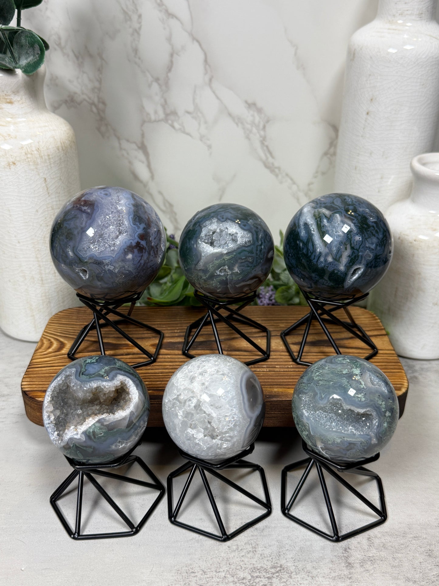 Moss Agate Spheres - You Pick!