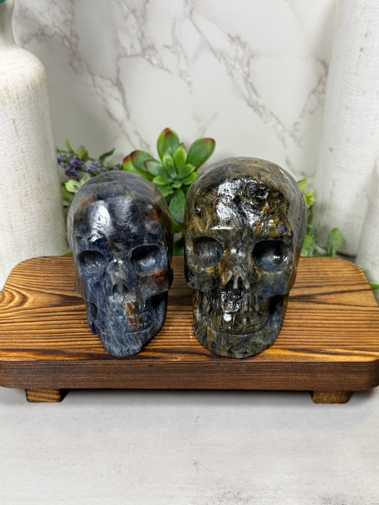 Blue Kyanite Skulls