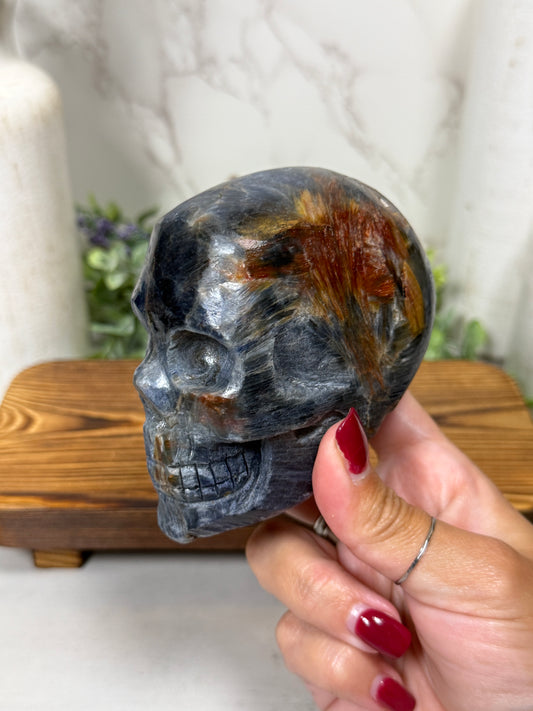Blue Kyanite Skulls