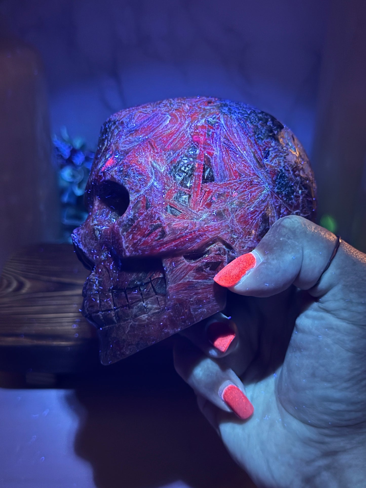 Blue Kyanite Skulls