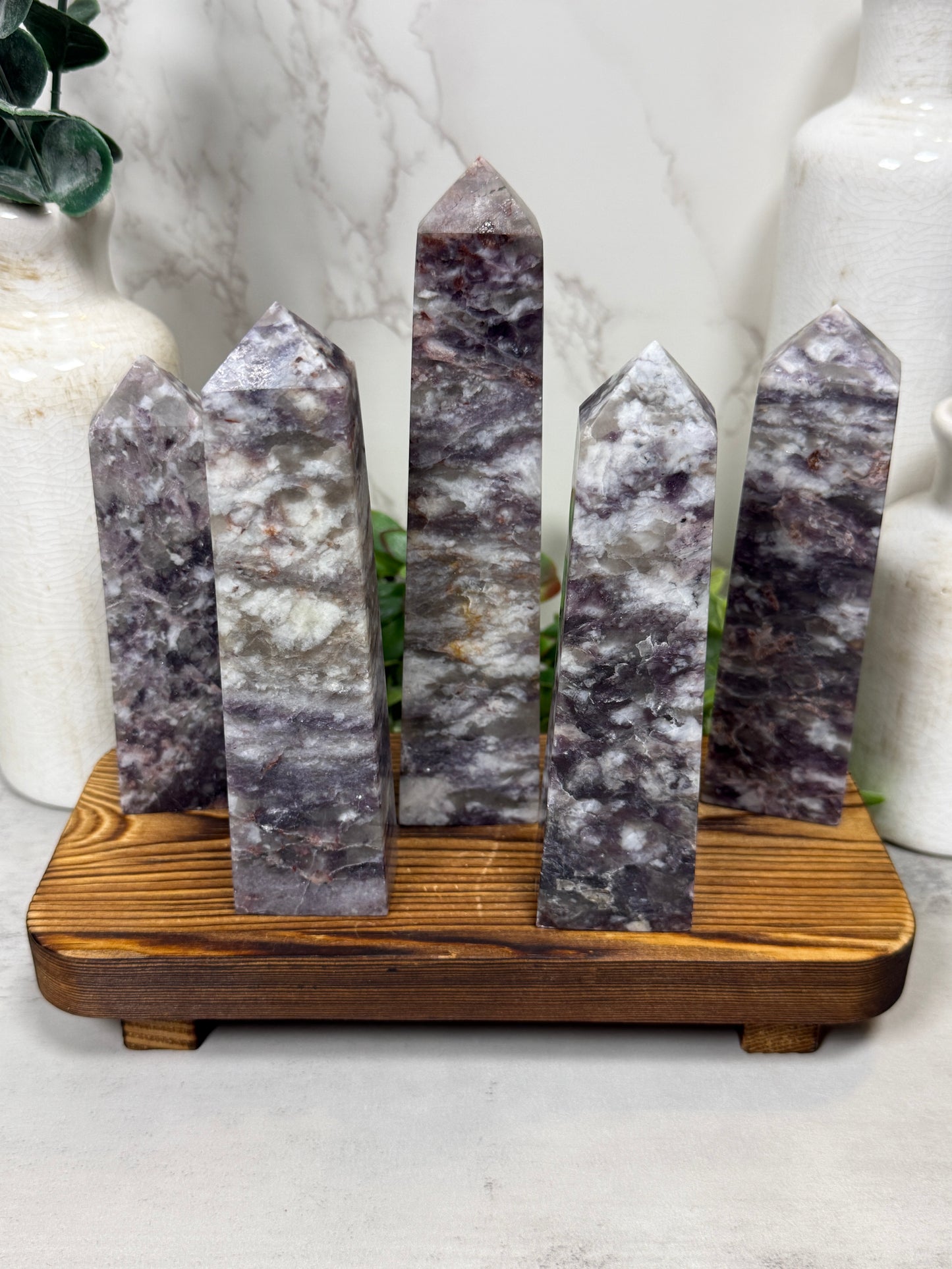 Unicorn Stone Towers (Lepidolite Smoky Primary)