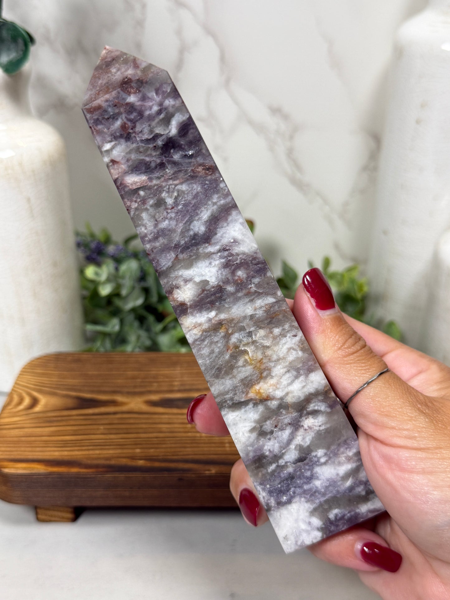 Unicorn Stone Towers (Lepidolite Smoky Primary)