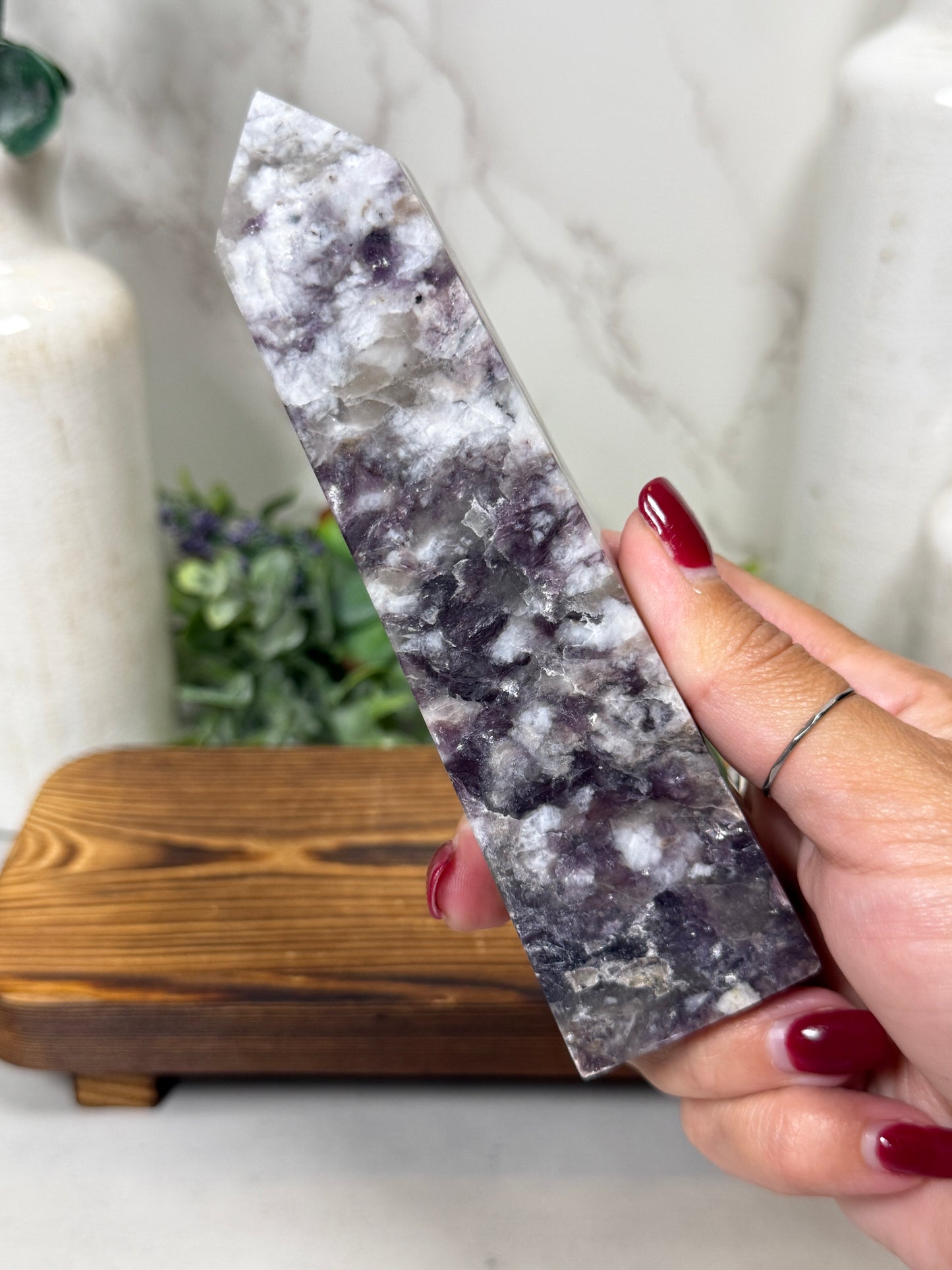 Unicorn Stone Towers (Lepidolite Smoky Primary)