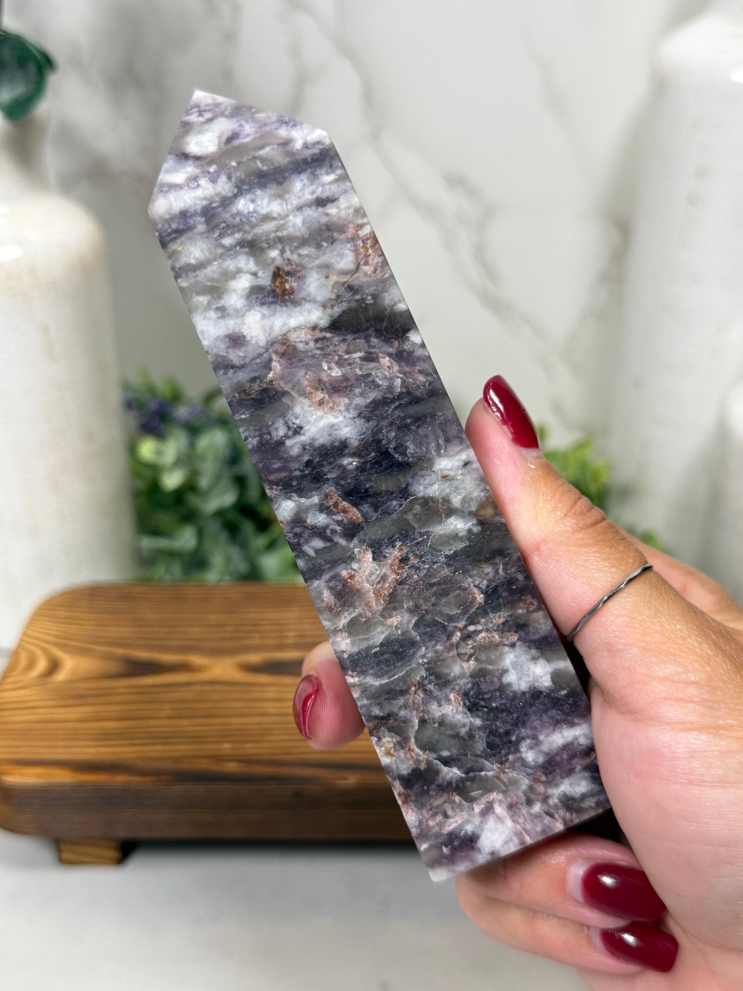 Unicorn Stone Towers (Lepidolite Smoky Primary)