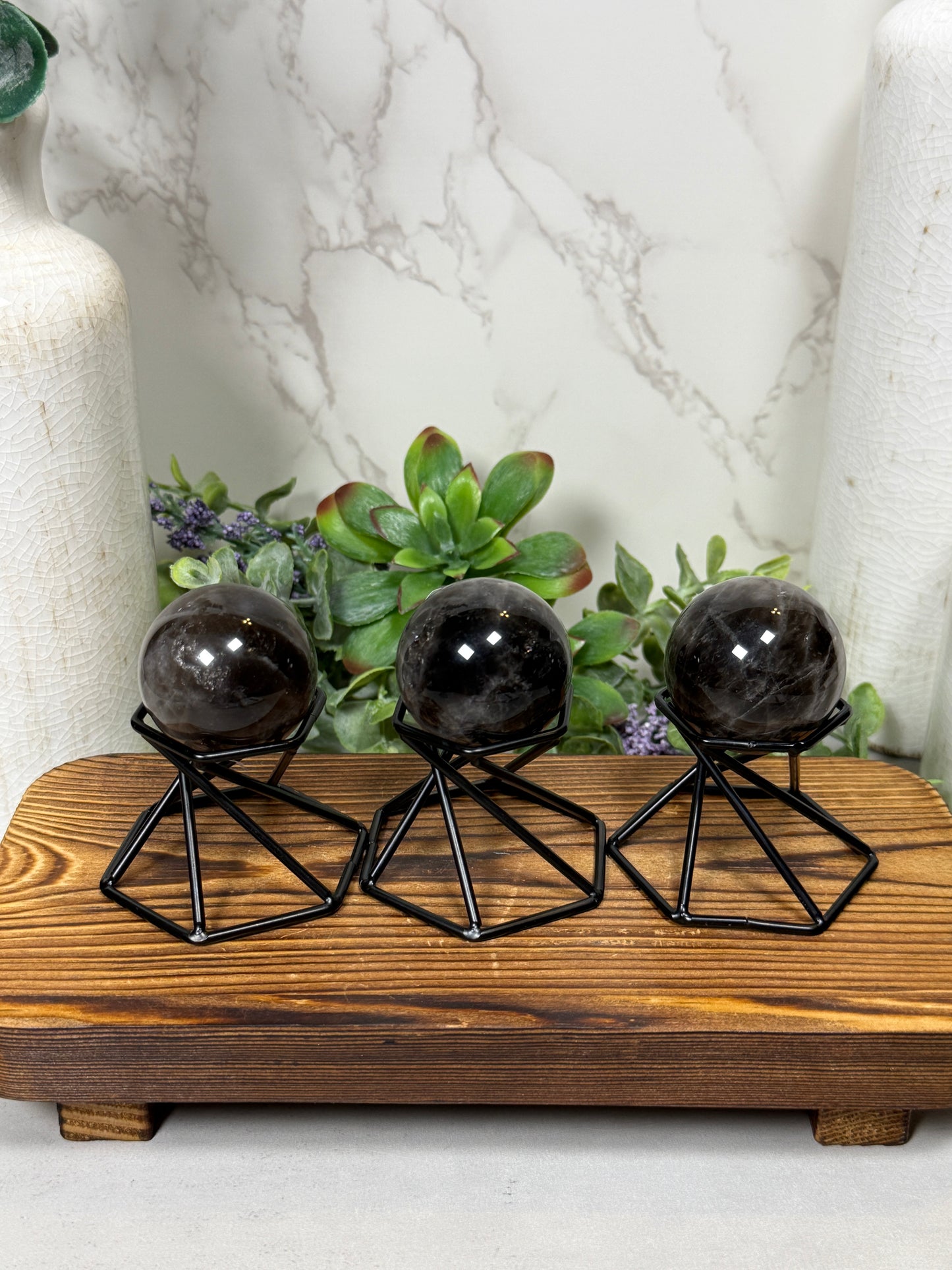Black Quartz Spheres