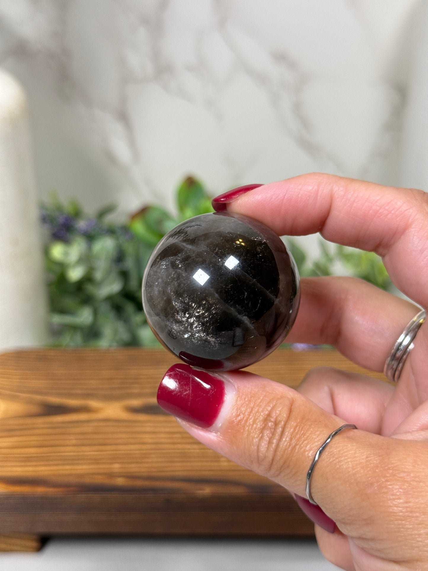 Black Quartz Spheres