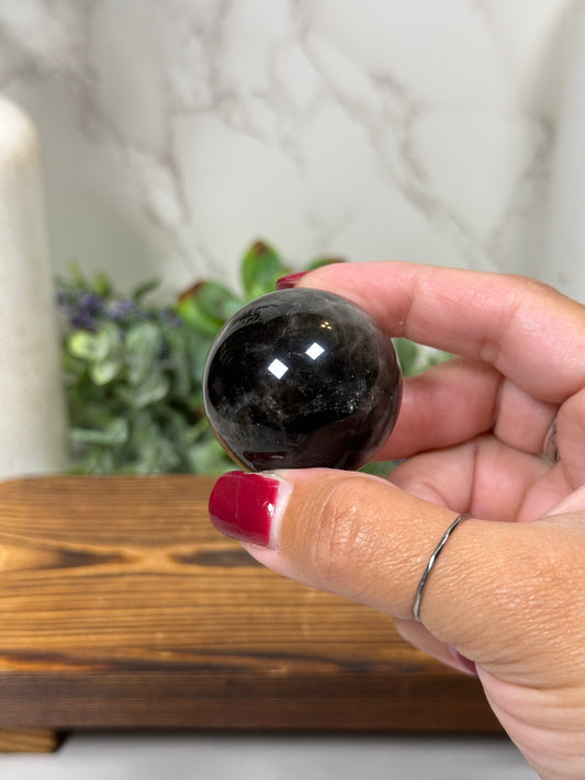 Black Quartz Spheres