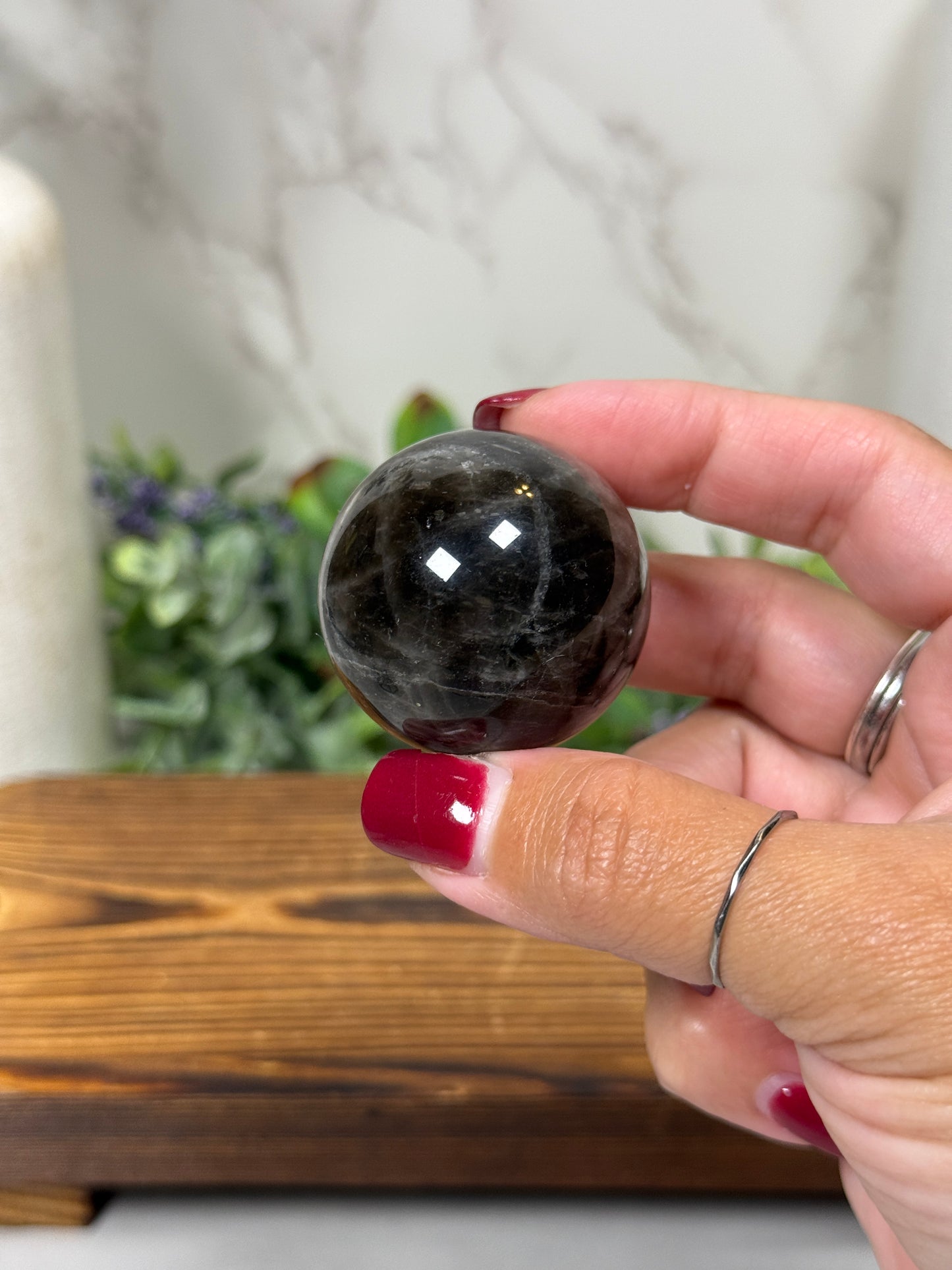 Black Quartz Spheres