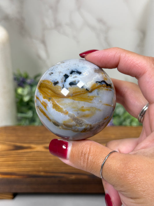 Blue Agate Jasper Spheres