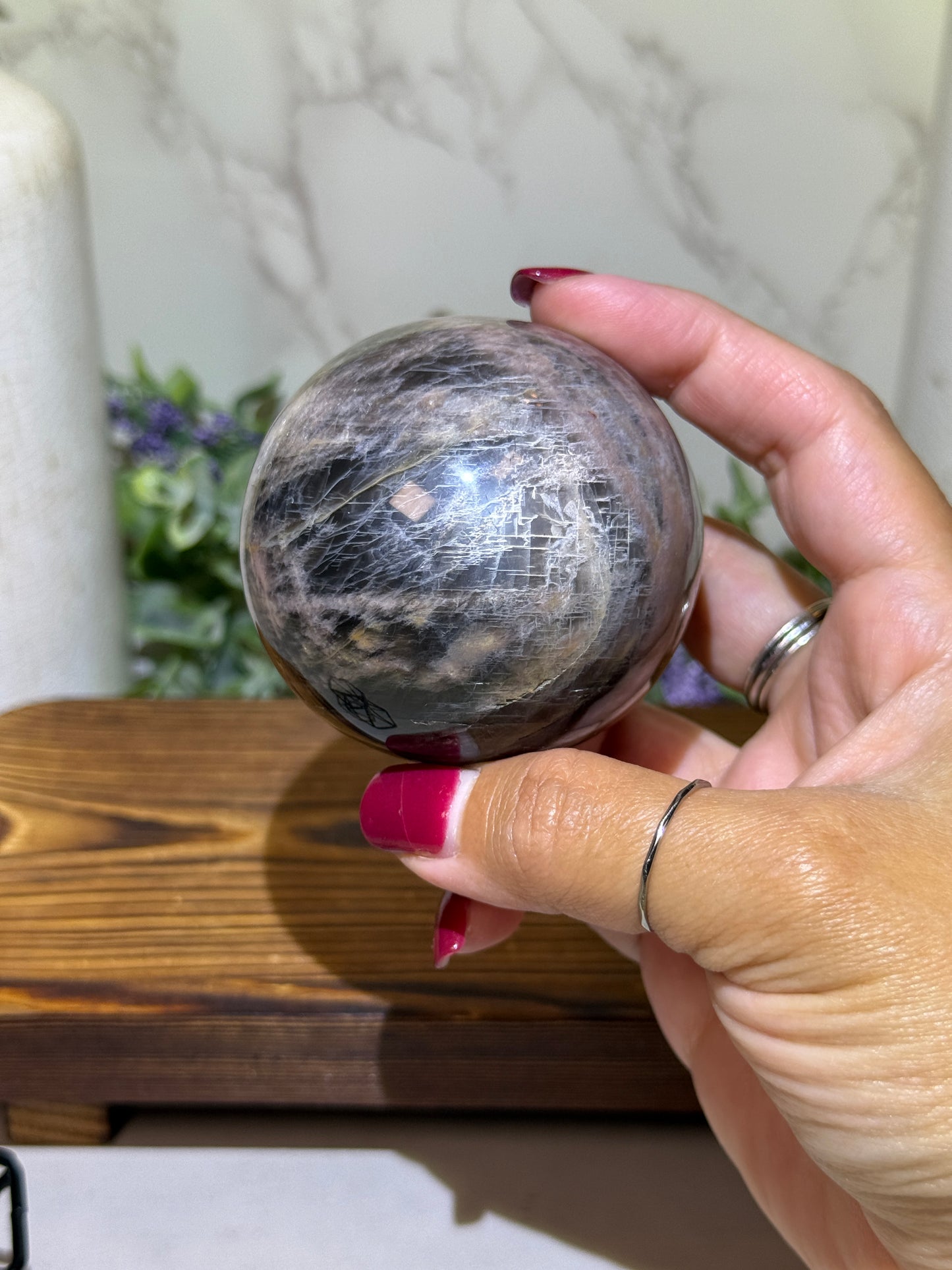 Black Moonstone Sphere