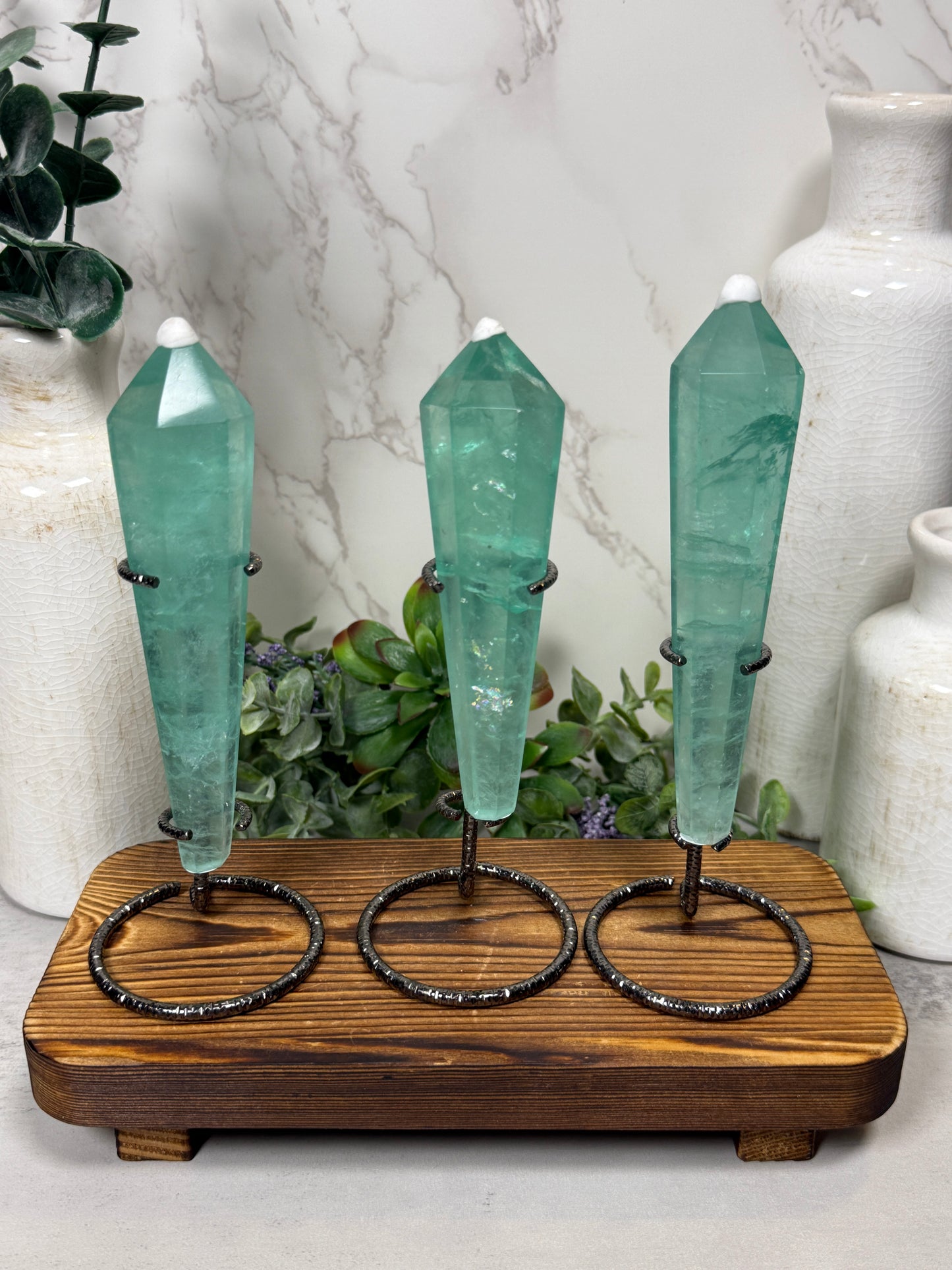 Baja Fluorite Wands on Stands