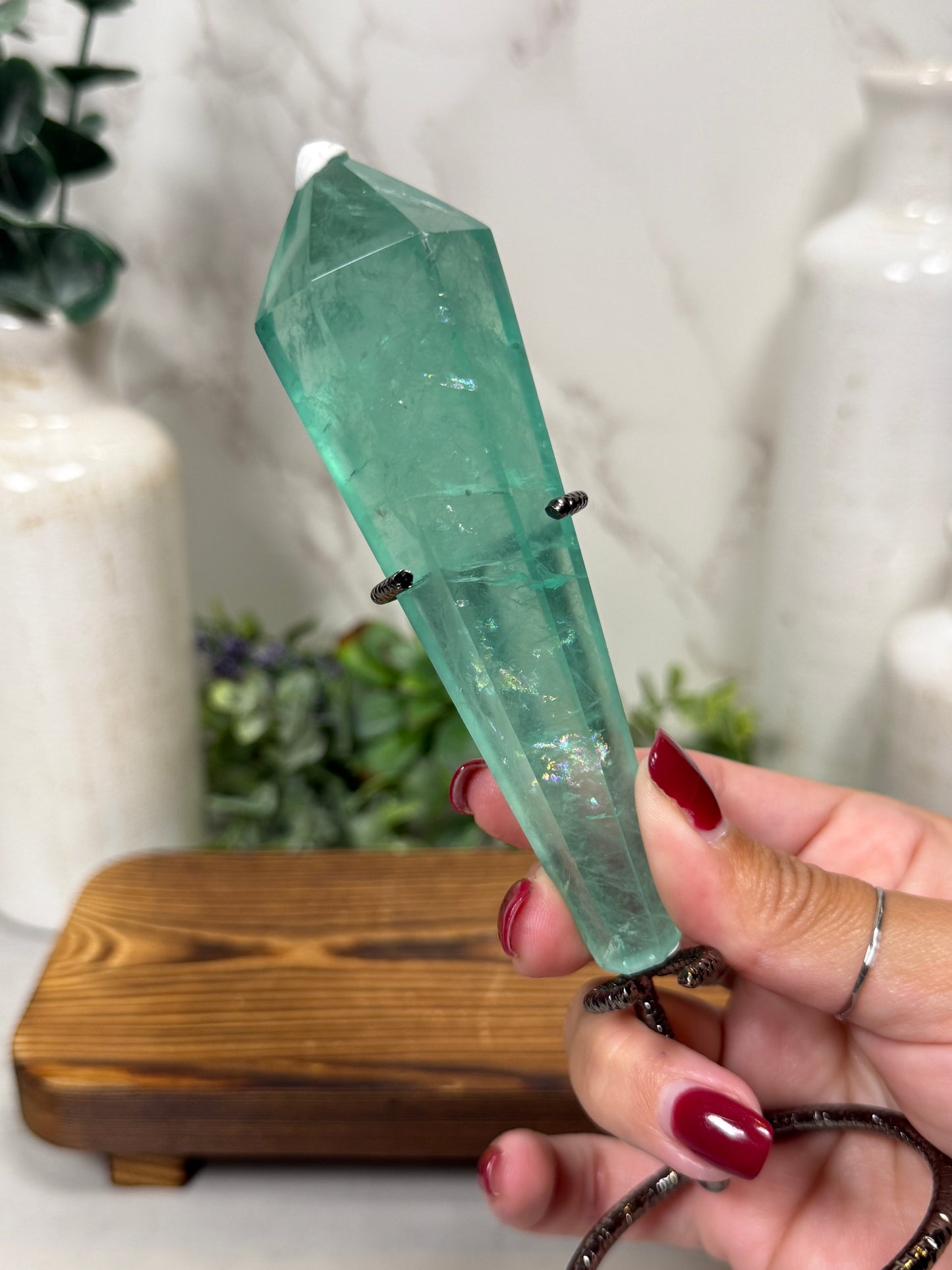 Baja Fluorite Wands on Stands