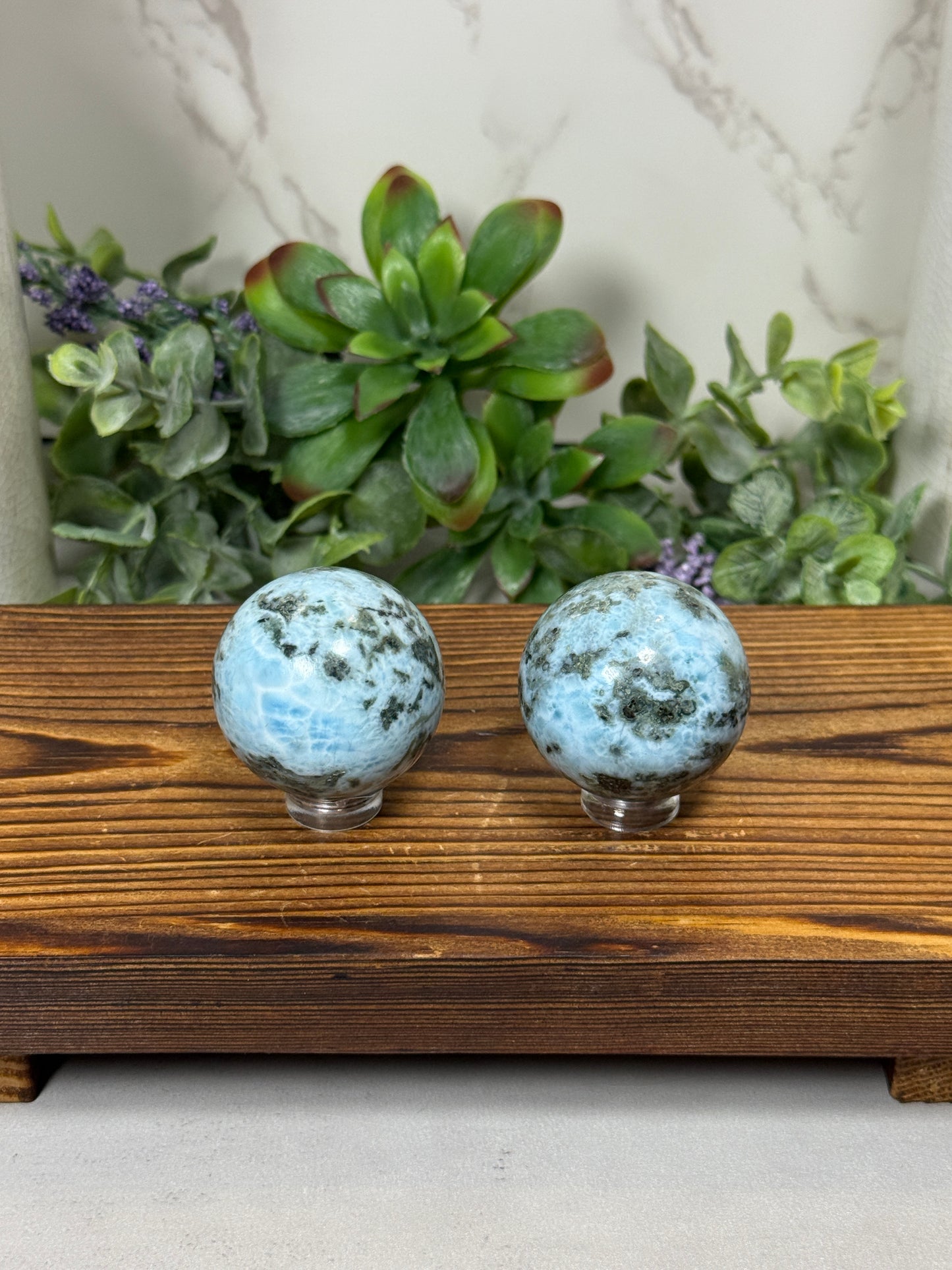 Larimar Spheres