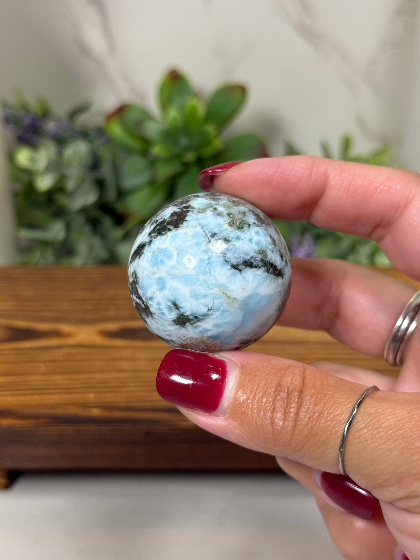 Larimar Spheres